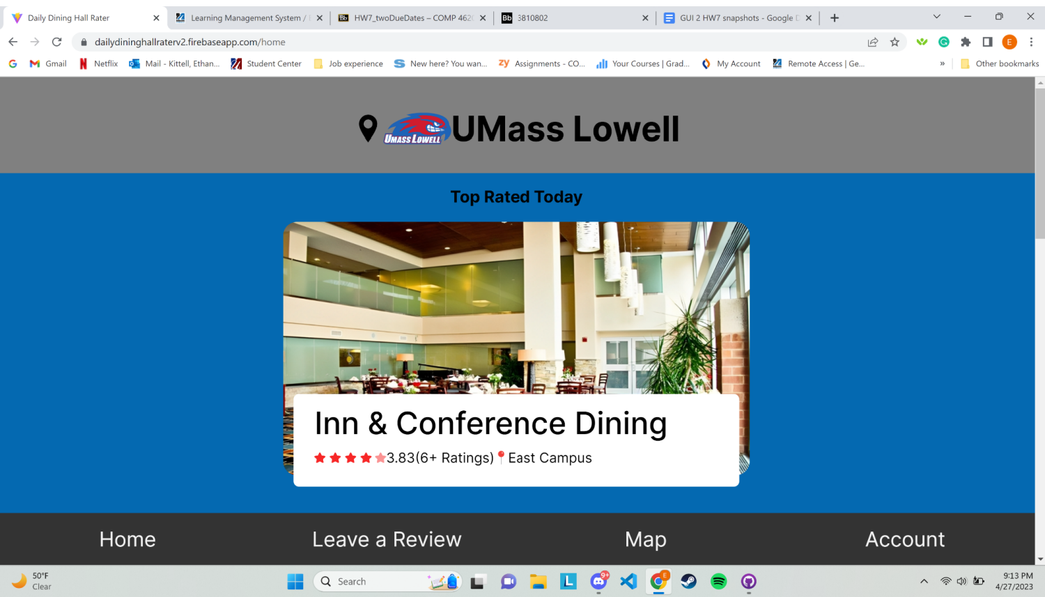 picture of dining hall app